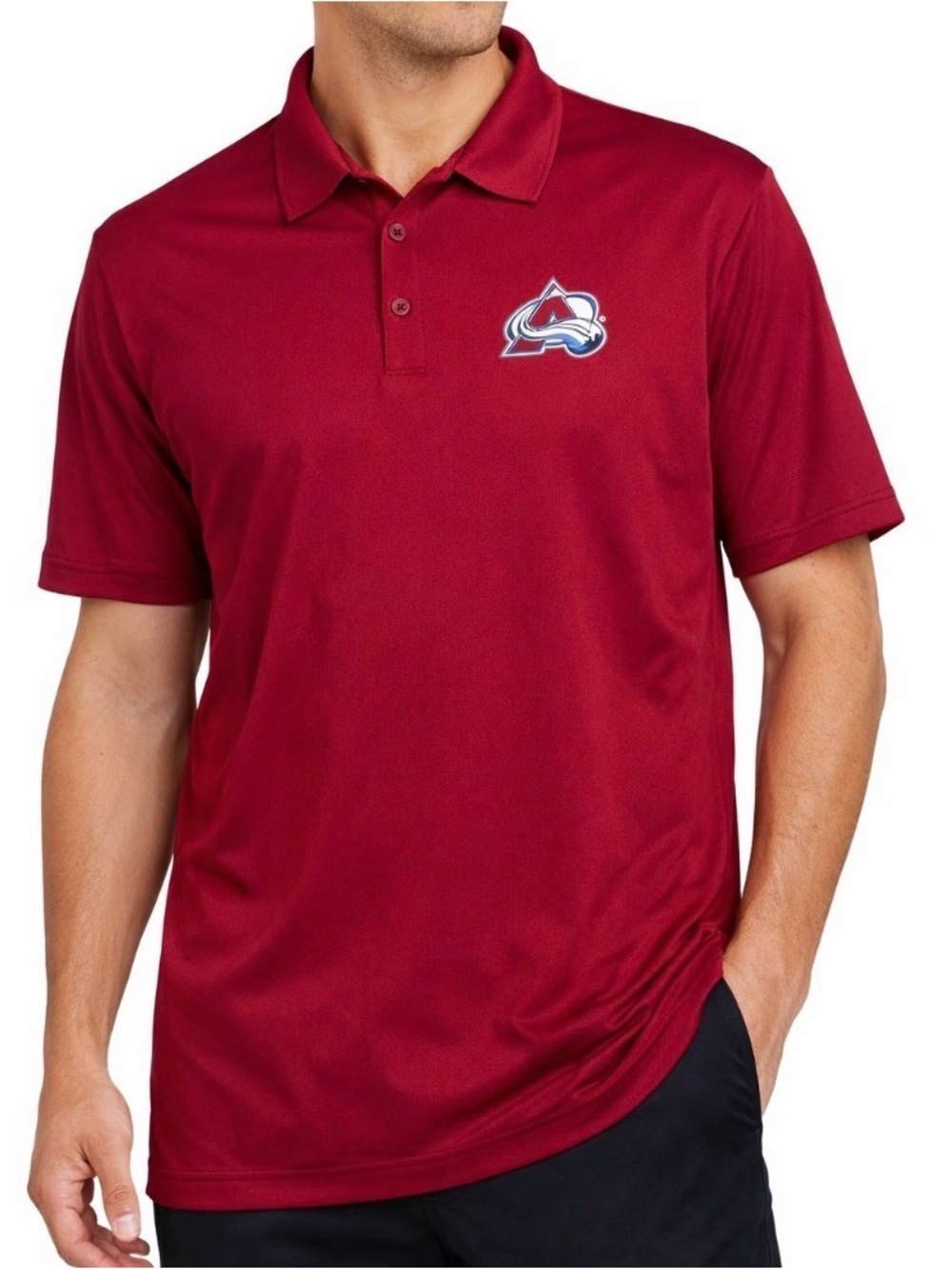 Men’s Denver Avalanche polo golf Burgundy embroidered logo lightweight SZ XL NHL